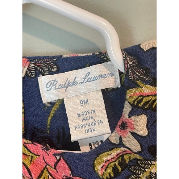 Ralph Lauren‎ Floral Ruffled Romper- Size 9 Months - Picture 9 of 9